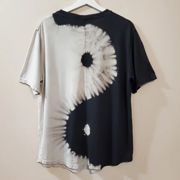 Raquel Allegra - Yin Yang Black and Cream Artistic Tee - Read For Sizing - Picture 8 of 11
